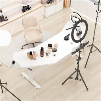 忘羡 直播桌子主播专用带货展示台升降可移动现代简约电脑桌台式办公160*72cm