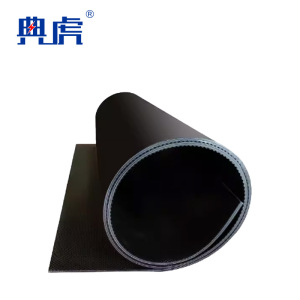 典虎 夹布塑胶垫 黑色光面+麻纹面 3mm*1m*1m 平方米