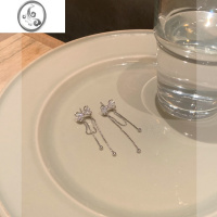 JiMi小众轻奢蝴蝶结轻奢耳夹女无耳洞2023新款高级感甜酷长款流苏耳饰