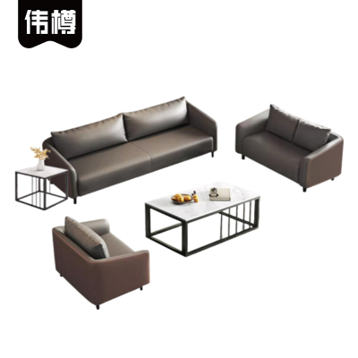 伟樽沙发组合单+双+三人位+茶几+角几套