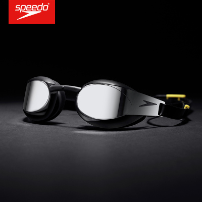 Speedo/速比涛孙杨同款泳镜男女专业竞速鲨鱼皮防水防雾镀膜游泳镜黑色8-08214