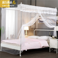 三维工匠落地网红加密蚊帐家用单开双人单人1.2米1.5m公主风1.8m床支架