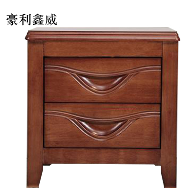 豪利鑫威床头柜简约现代卧室床边储物柜升级款胡桃色50*41*50cm