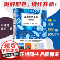 主题配色手册 北欧风 色彩纹样搭配参考教程CMYK RGB色值平面印刷包装服装室内设计装修软装风格色彩速查宝典色彩学书籍