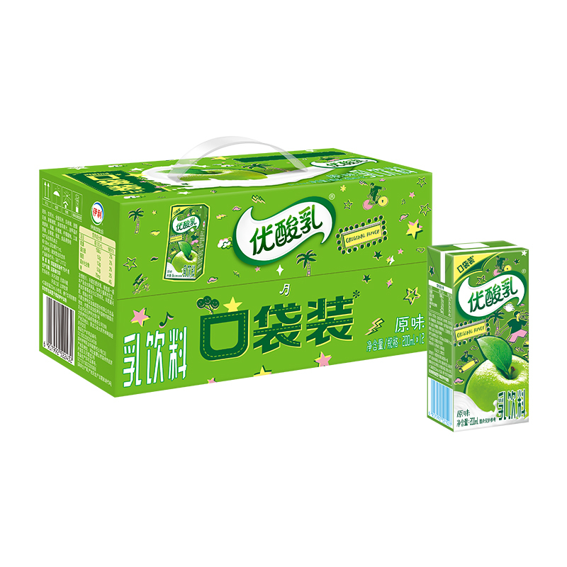 [2月生产]伊利优酸乳限定包装 新老包装随机发 原味200ml*12盒