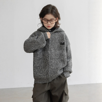 男童开衫毛衣秋冬款新款男孩秋装中大儿童装秋季宽松针织外套