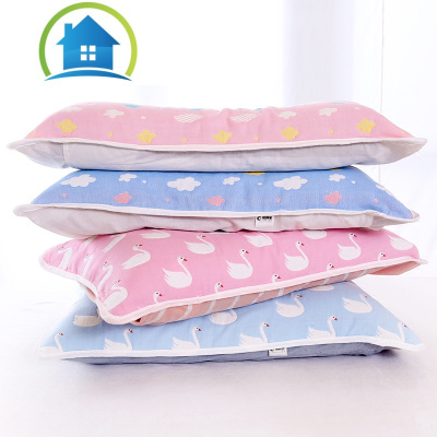 三维工匠六层纱布枕套A类无荧光剂多色可选单人儿童纱布枕套