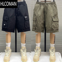 HLCOMAN工装短裤男士夏季薄款潮牌美式多口袋中裤宽松直筒百搭休闲五分裤