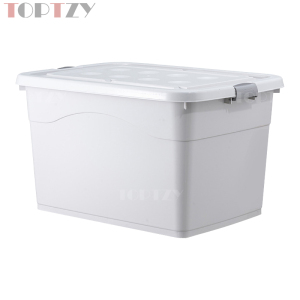 toptzy TZ3111303 塑料收纳箱衣服整理箱杂物储物箱子 120L浅灰色