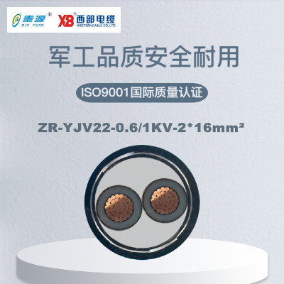 秦源牌 ZR-YJV22-0.6/1KV-2*16mm² 阻燃铜芯钢带铠装电力电缆 元/米 定制商品 联系客服