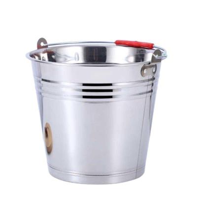 蔚岸多用途特厚不锈钢手提式水桶大容量家用商用冰桶34cm/个