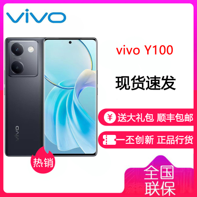 vivo Y100 星夜黑 8GB+128GB 骁龙695 5G芯 5000mAh电池 6400万OIS光学防抖 44W超快闪充 5G 全网通手机