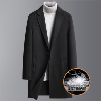 秋冬新款百搭羽绒脱卸内胆双面呢羊毛大衣男士中长款呢大衣外套男