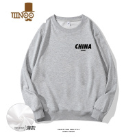 YANXU圆领卫衣男2023新款港风ins潮牌china中国文字无帽加绒上衣