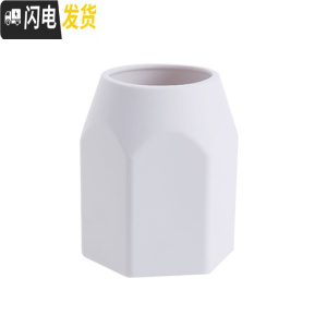 三维工匠 多功能硅胶小笔筒收纳桶 办公室收纳筒创意学生桌面收纳盒 优雅白