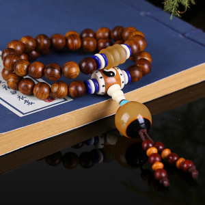 双11特惠秒发黄花梨两圈手串手链羊角珠橄榄核小叶紫檀佛珠男送女朋友老婆情人节七夕生日礼物 黄花梨手串