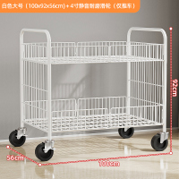 冰粉摆摊小推车夜市地摊小吃车 白色大号100*92*56cm+4寸静音耐磨滑
