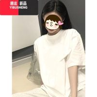 YIBUSHENG美式黑色短袖t恤女季潮牌设计感小众半袖上衣2024新款