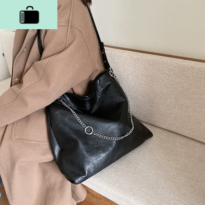 复古学生上课包女2019秋冬新款时尚大容量百搭大气单肩斜挎托特包NEW LAKE女士单肩包