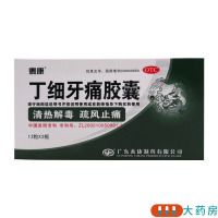 泰康 丁细牙痛胶囊 0.45g*24粒/盒 牙髓炎牙龈肿痛风火牙痛根尖周炎