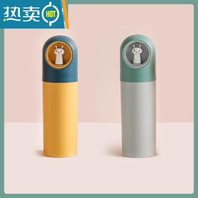 敬平漱口杯牙具杯宿舍女可爱ins风洗漱杯便携式旅行牙刷收纳盒牙具盒 深蓝黄+浅绿 2个装 情侣/闺蜜