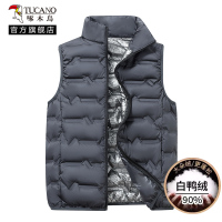 啄木鸟羽绒马甲男2024冬季新款内穿立领内胆轻薄背心保暖外穿爸爸