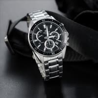 CASIO官方旗舰店卡西欧手表男Edifice海洋之心商务休闲时尚学生防水赛车电子防水皮钢带石英表男EFR-552D