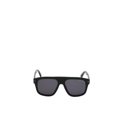 汤姆福特(Tom Ford)男款徽标太阳镜时尚百搭防紫外线大框遮阳眼镜 黑色