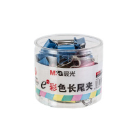 晨光(M&G)文具4#25mm 48只/罐 彩色长尾夹 中号金属票据夹 办公燕尾夹 ABS92741