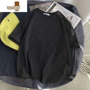 短袖T恤男士潮流半袖宽松港风ins纯色打底衫2020新款夏季体恤