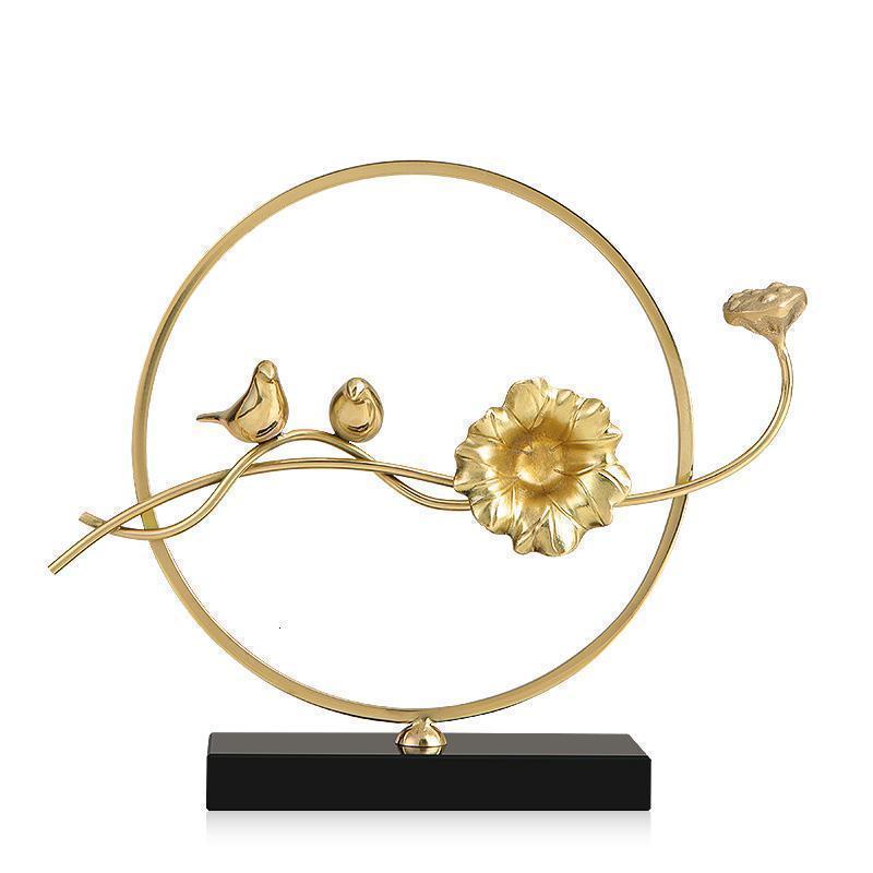 美帮汇比翼鸟摆件结婚全铜创意北欧风客厅幸福圆满卧室梳妆台装饰品