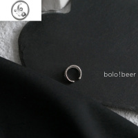 JiMibolo甜酷质感三层编制镂空耳夹女无耳洞小众设计耳骨夹无性别耳饰