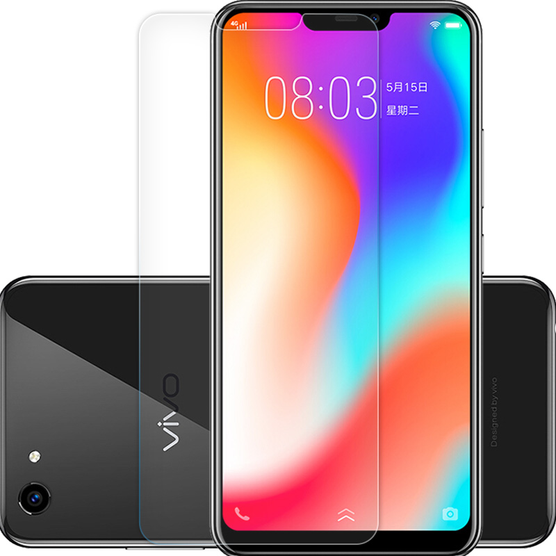 [买2送手机壳]轻万适用vivoy83钢化膜非全屏玻璃贴膜手机保护膜