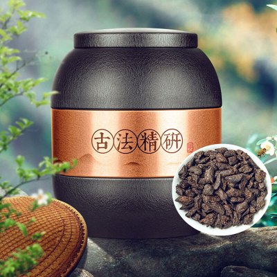 痴福碎银子普洱茶糯香茶云南普洱熟茶茶叶茶化石散茶糯米香老茶500克