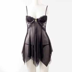 姬欲装情趣内衣极污度诱惑角色扮演夫妻刺激制服免脱睡裙睡衣9739 9739黑色（裙子+T裤） 均码