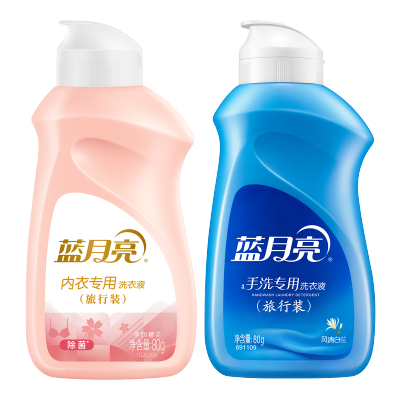 蓝月亮 柔润樱花内衣专用洗衣液(旅行装)80g+风清白兰手洗专用洗衣液(旅行装)80g