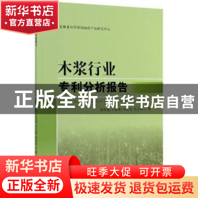 正版 木浆行业专利分析报告 付贺龙//王忠明//马文君//范圣明 中