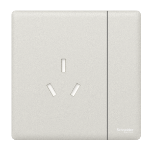 [新品]施耐德电气 高端开关插座 质感系列珊瑚白色 一开五孔86型面板 墙壁二三插 家用电源插座带单控开关16a空调电视