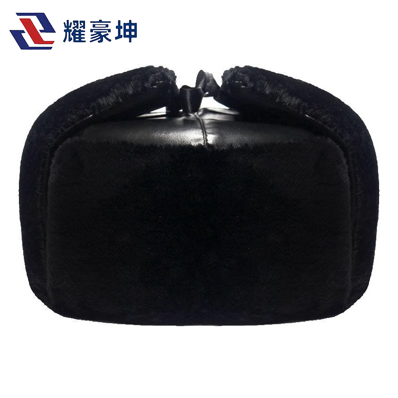耀豪坤加绒防寒帽PV皮革雷锋帽 均码 N7顶