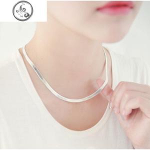 S925银项链欧美时尚优雅气质蛇骨链裸链简约百搭颈链送女友女 JiMi 蛇骨项链一条+精美礼盒