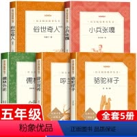 [人民文学]五年级下册课外书全5册 [正版]俗世奇人冯骥才五年级必读的课外书小兵张嘎徐光耀儒林外史骆驼祥子老舍原著小学生