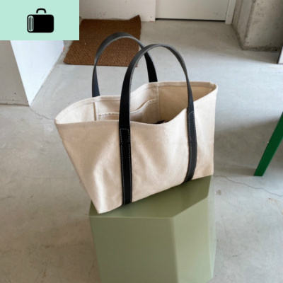 韩国东大2020上新大容量手提单肩购物包春夏季百搭ins帆布女包NEW LAKE女士单肩包