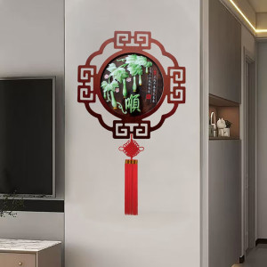 维诺亚客厅装饰画中式挂画入户玄关餐厅走廊沙发过道壁画背景墙玉雕浮雕