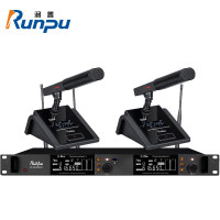 润普Runpu国产化 专业会议话筒 真分集 无线一拖二短杆鹅颈式麦克风RP-WZF9992F