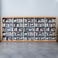 域赢钢制转印书架学校图书馆书店书籍室阅览室单面书架资料架一列五组五层 黄色