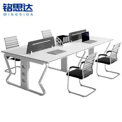 铭思达屏风办公桌四人位含椅套
