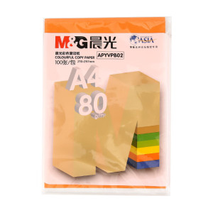 晨光(M&G)彩色复印纸橘黄80gA4-100张APYVPB0250