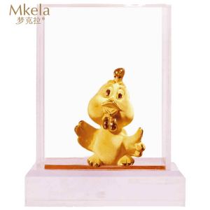 梦克拉 绒沙金工艺铸金摆件 生肖鸡摆件 生肖鸡