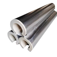 艳俏 聚乙烯保温管 防寒阻燃铝箔保温棉 内径76(2.5寸)厚30mm 米