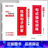 [推荐全2册]句式训练+优美句子 小学四年级 [正版]荣恒小学语文句式训练大全一二三四五六年级扩句仿句组词造句修改病句好